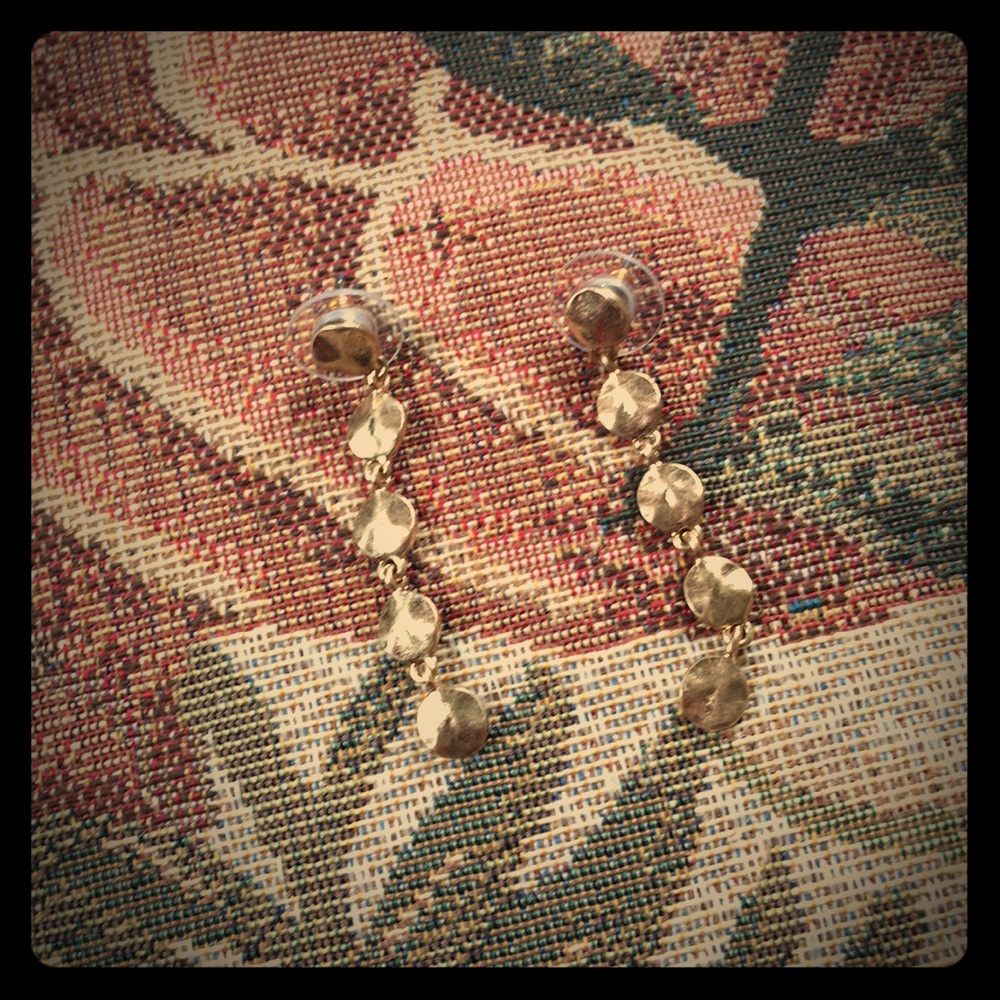 Golden drop earrings